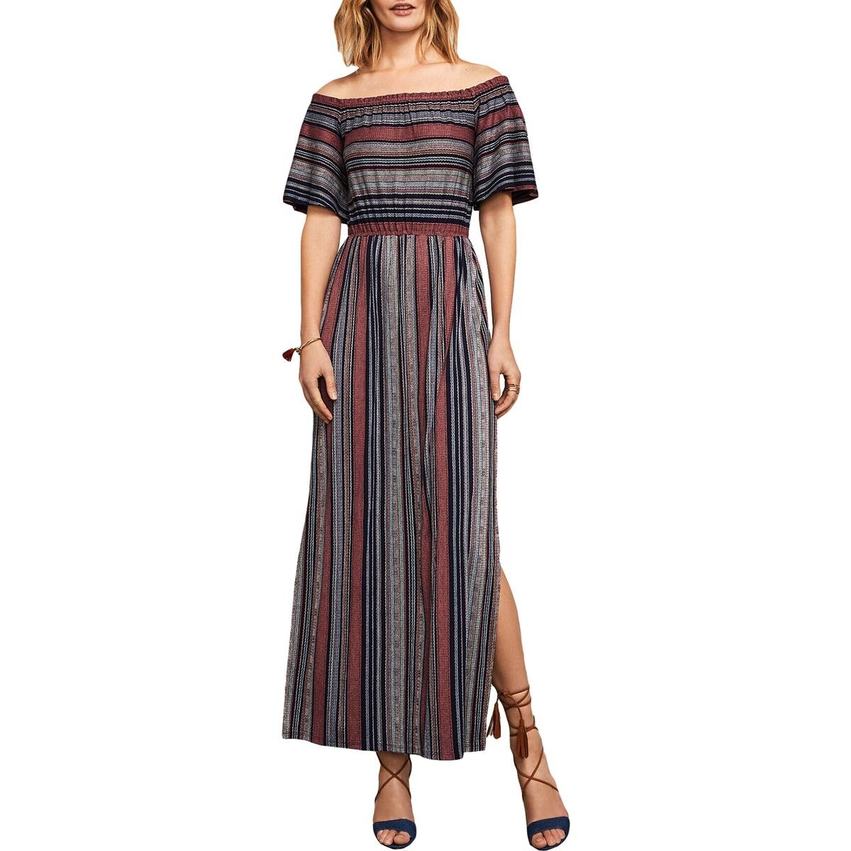 bcbg striped maxi dress