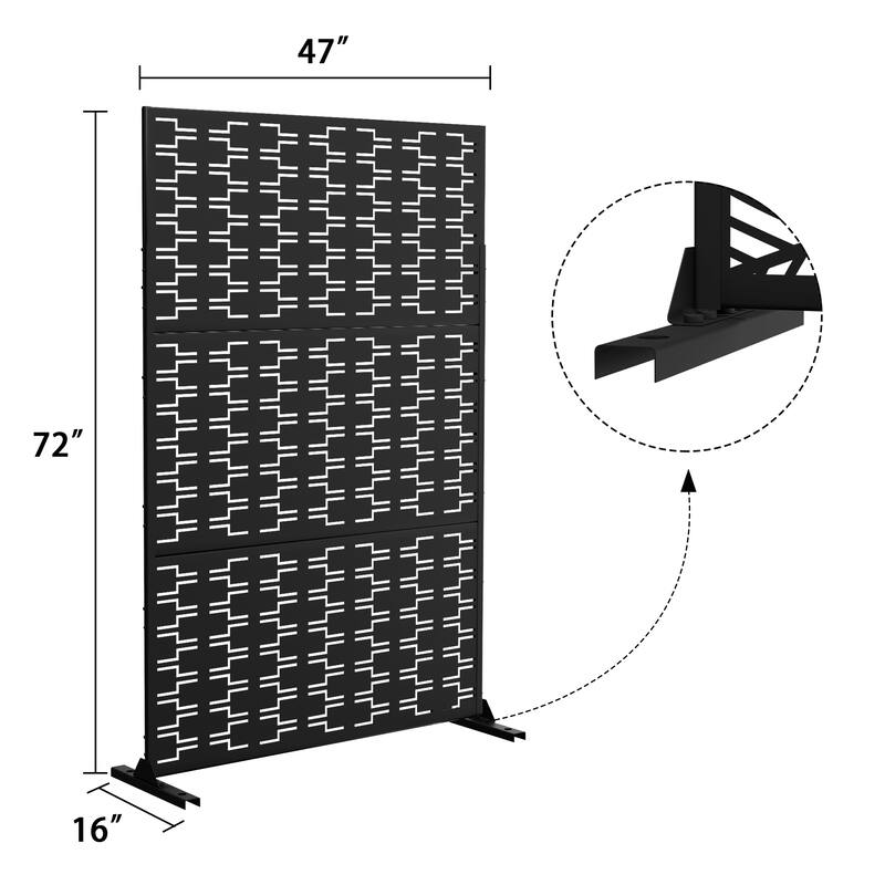 Privacy Screen Panel Free Standing Bricks