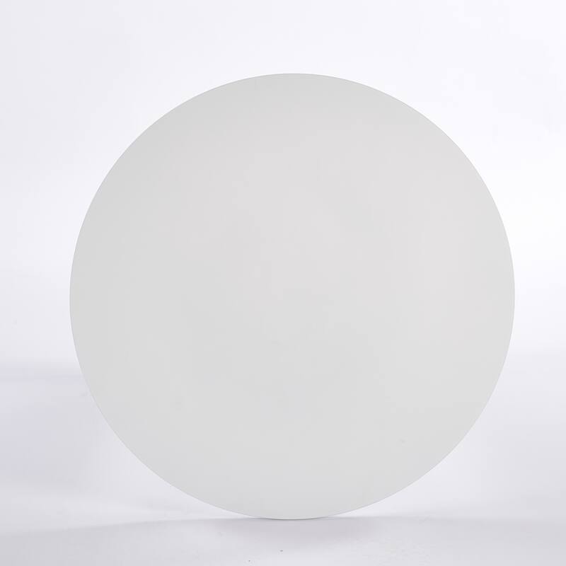 31.5inch Mid-Century Modern Pedestal Table, Multi-Functional Dining Table for 4-6 People & Large Coffee Table - White