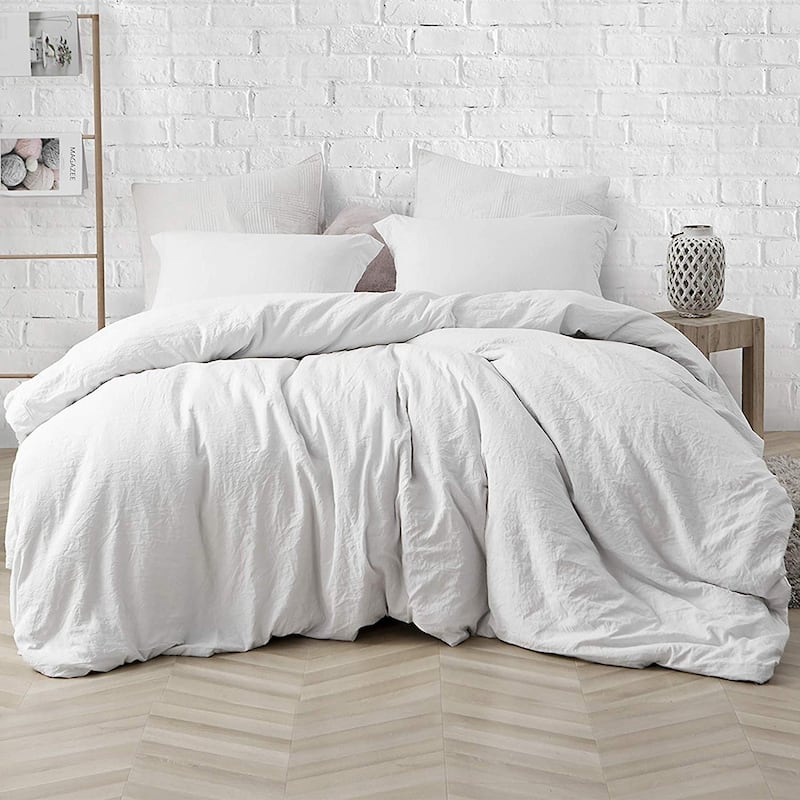 Natural Loft Twin XL Duvet Cover Set - Farmhouse White