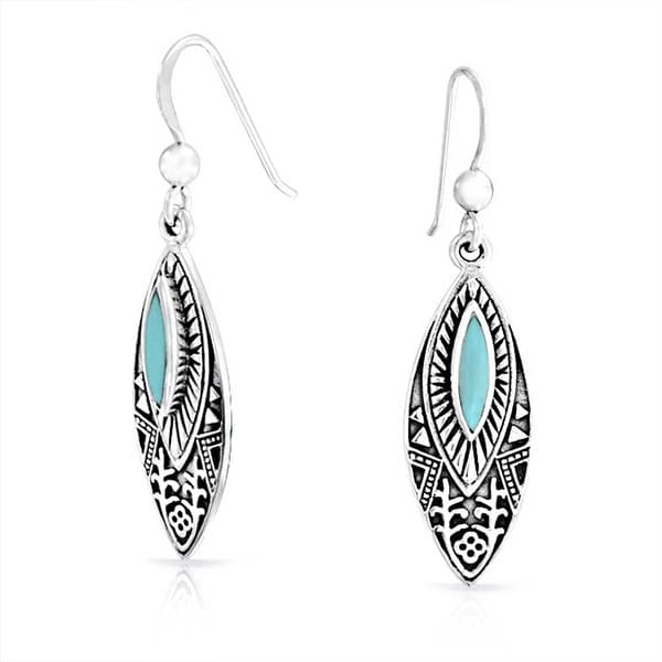 Silver Bar on Sterling Silver Dangle Earrings Bohemian Bohemian Boho