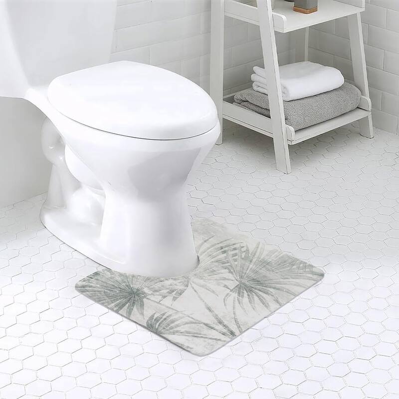 Decorative Contour Bath Mat 20x18 Ultra Absorbent Quick Dry Rug