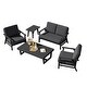 preview thumbnail 81 of 99, 5-Piece Teak Outdoor Conversation Set with Tables.