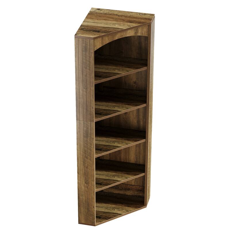 Corner Storage Cabinet, Corner Shelf Bookshelf Bookcase Display Rack, Living Room Bedroom Kitchen Home Office