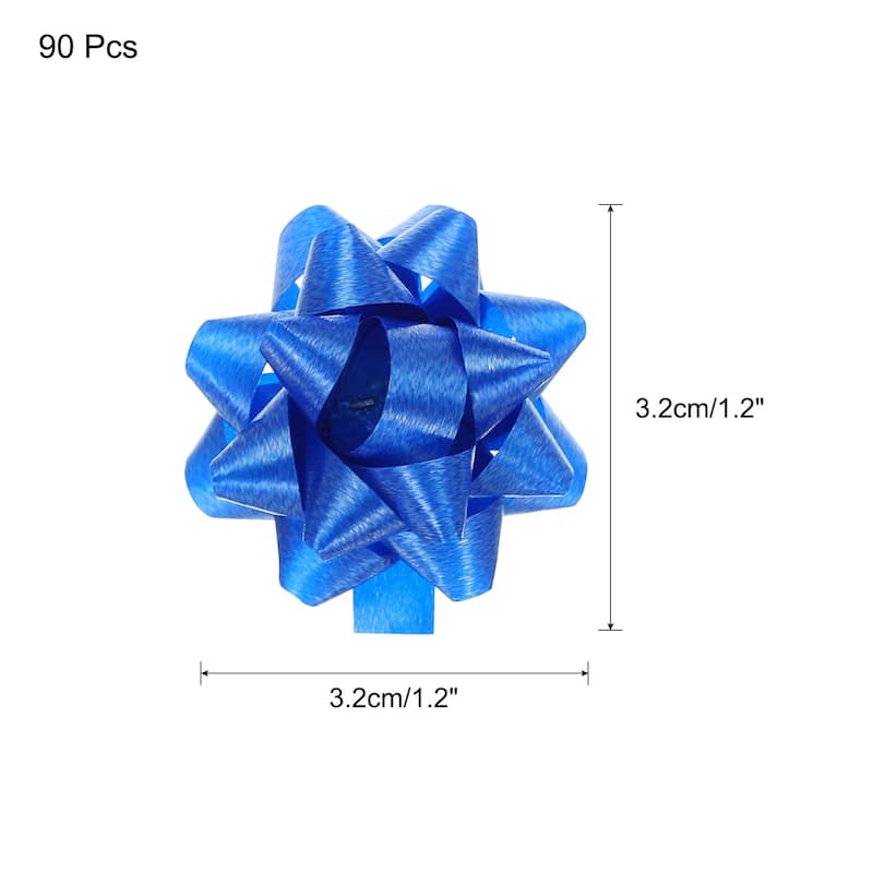 90pcs 1 1/4" Mini Star Gift Bows Christmas Bows for Gift Wrapping