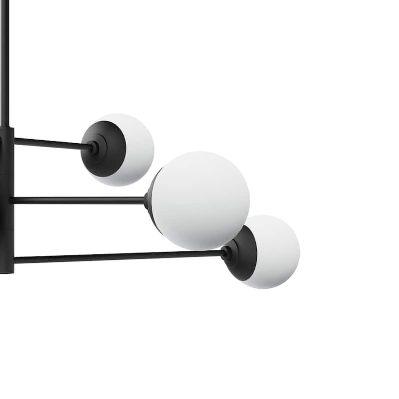 Hunter Hepburn Chandelier - Dining Room, Entry - Retro/Minimalistic, Sputnik