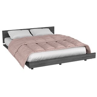 TUHOME Kaia Bed Base with Headboard, Queen