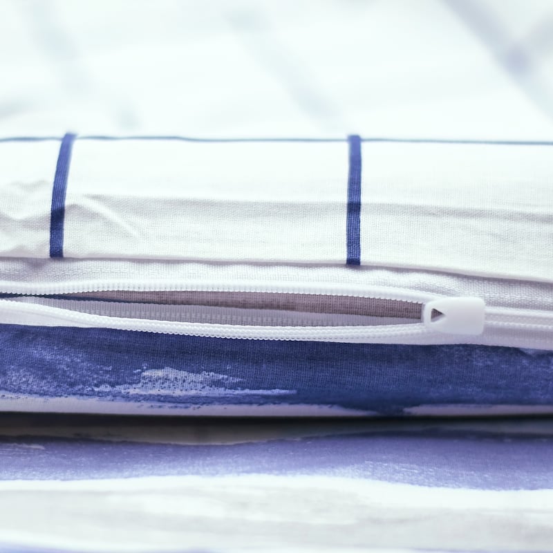 SUSSEXHOME Off White Full Size Duvet Cover Set Blue,Hypoallergenic
