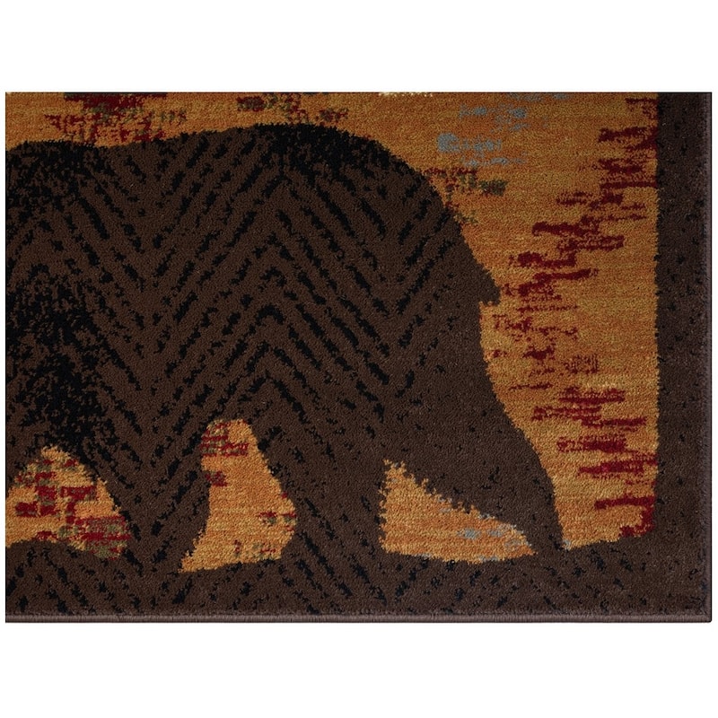 Sunset Valley Little River Brown Lodge Area Rug