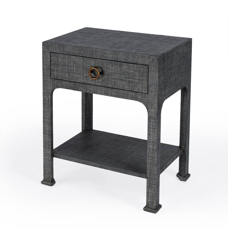 Chatham 1-Drawer Raffia Nightstand
