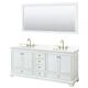 Option White / Giotto Quartz Top / Brushed Gold Hardware