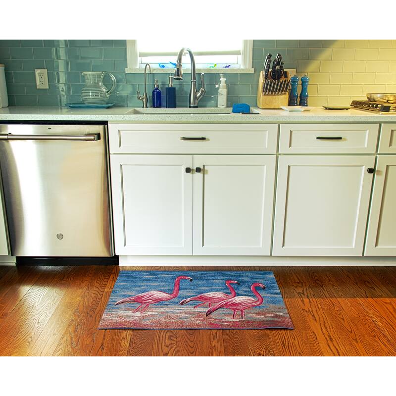 Liora Manne Esencia Flamingos Indoor/Outdoor Mat