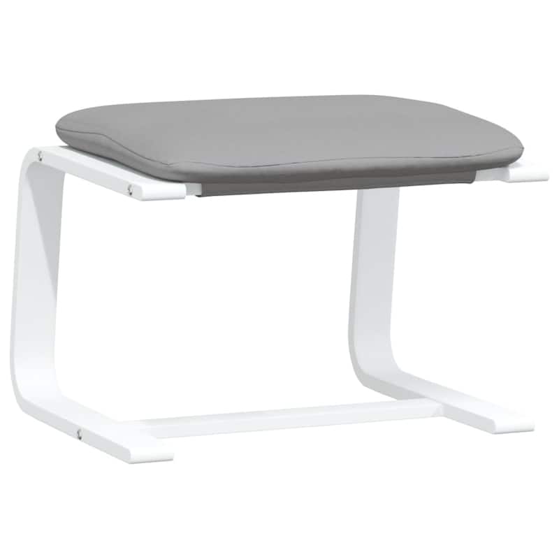 vidaXL Relaxing Chair with Footstool Cream Fabric - 20.1" x 16.1" x 15.7"