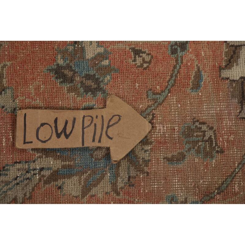 Hand Knotted Oriental 100% Wool Carpet Traditional All-Over Oranges & Rust Tabriz Area Rug - 13' 10'' X 10' 7''