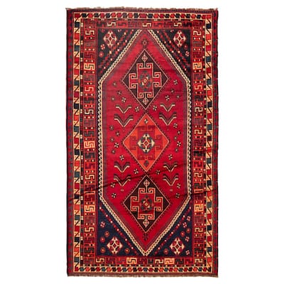 ECARPETGALLERY Hand-knotted Melis Red Wool Rug - 5'3 x 9'3