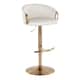 Option White Faux Leather/Gold Metal/Rounded T