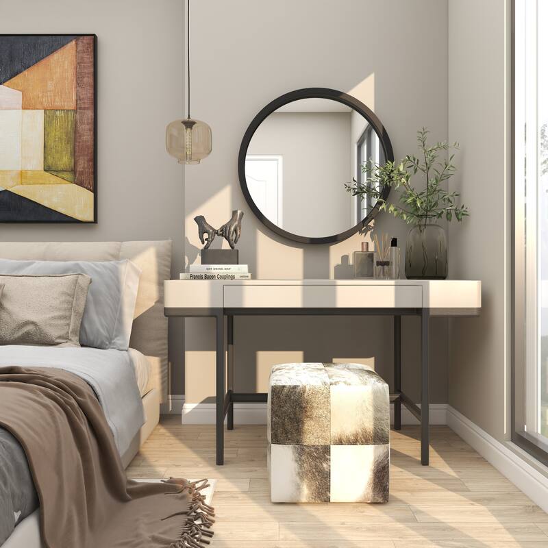 Black, White or Gold Wooden Room Wall Mirror with Thin Frame