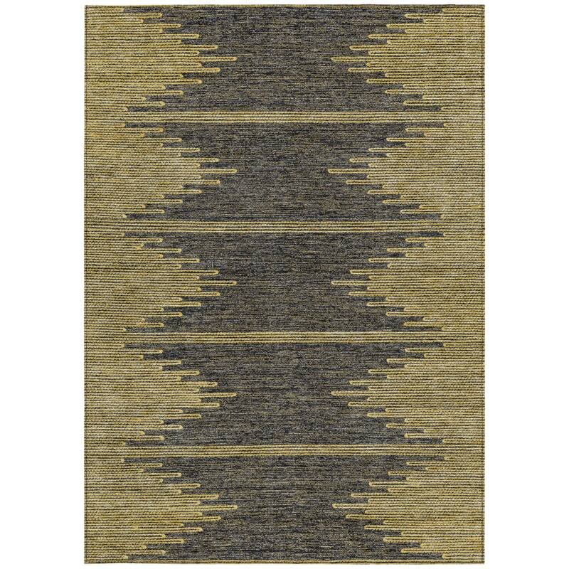 HomeRoots Abstract Transitional Rectangle Outdoor Rug