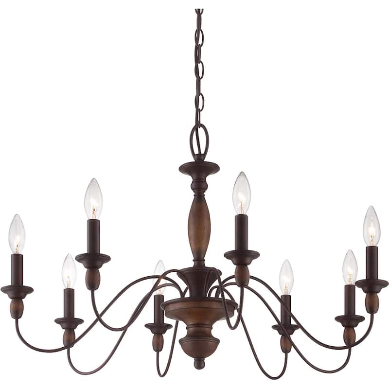 Holbrook 8-Light Chandelier in Tuscan Brown
