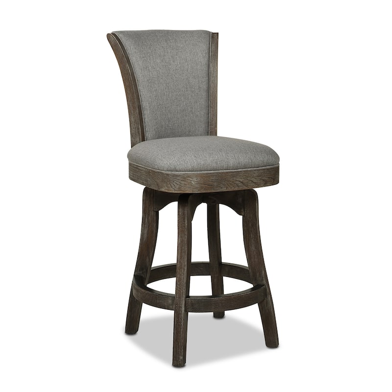 Henry 27" Swivel Upholstered Counter Height Bar Stool