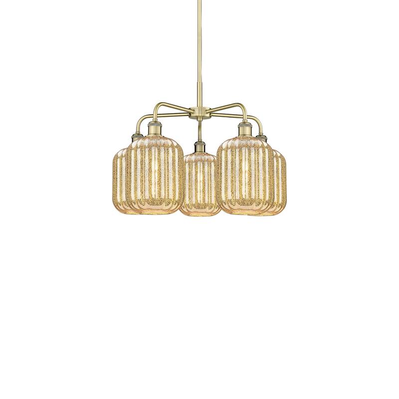 Innovations Lighting 516-5CR-18-26 Preston Chandelier Preston 5 Light - Antique Brass / Mercury