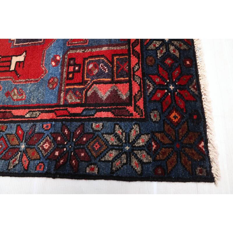 ECARPETGALLERY Hand-knotted Anatolian Vintage Red Wool Rug - 3'3 x 9'9