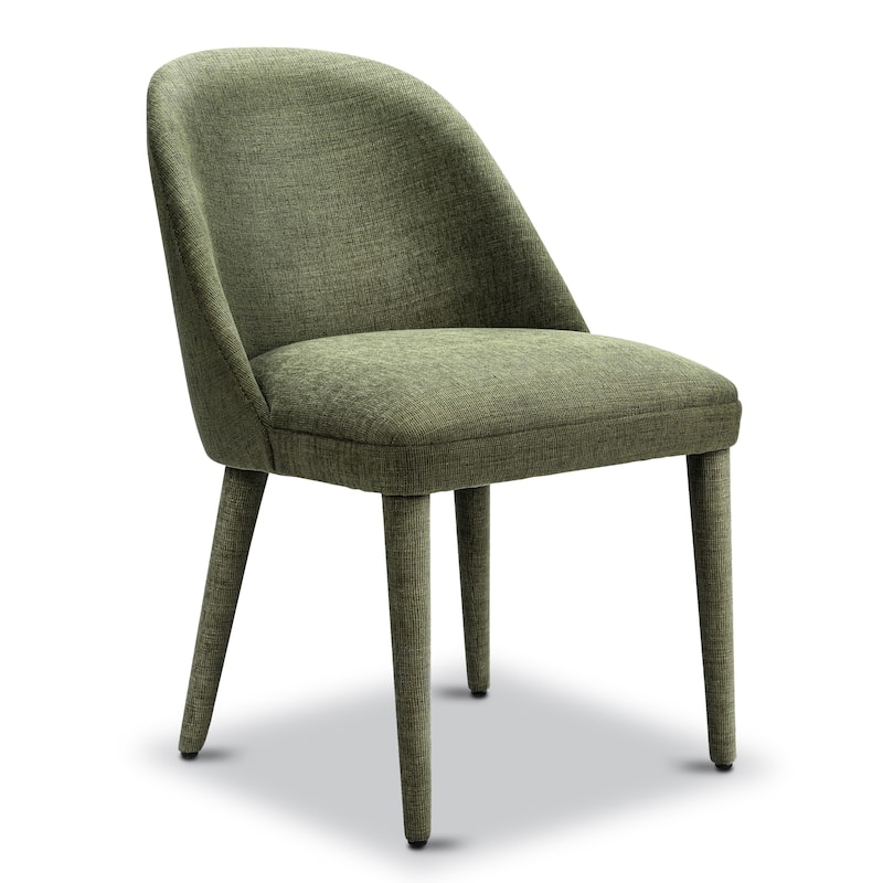 Poly and Bark Labin Dining Chair in Moss Green (Set of 2)