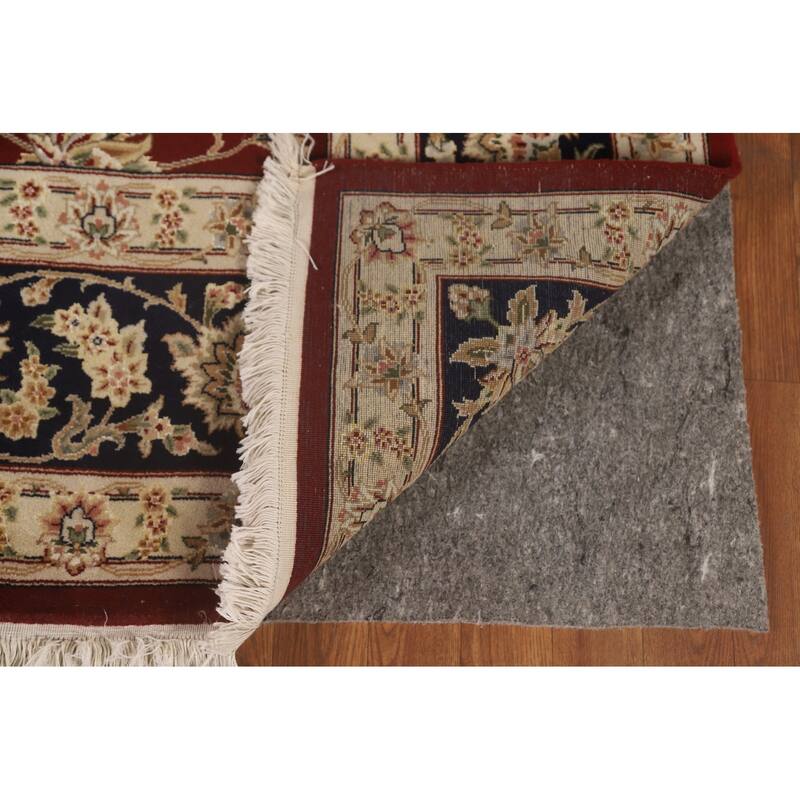 All-Over Floral Kashan Chinese Area Rug Hand-Knotted Wool Carpet - 8'7" x 11'7"