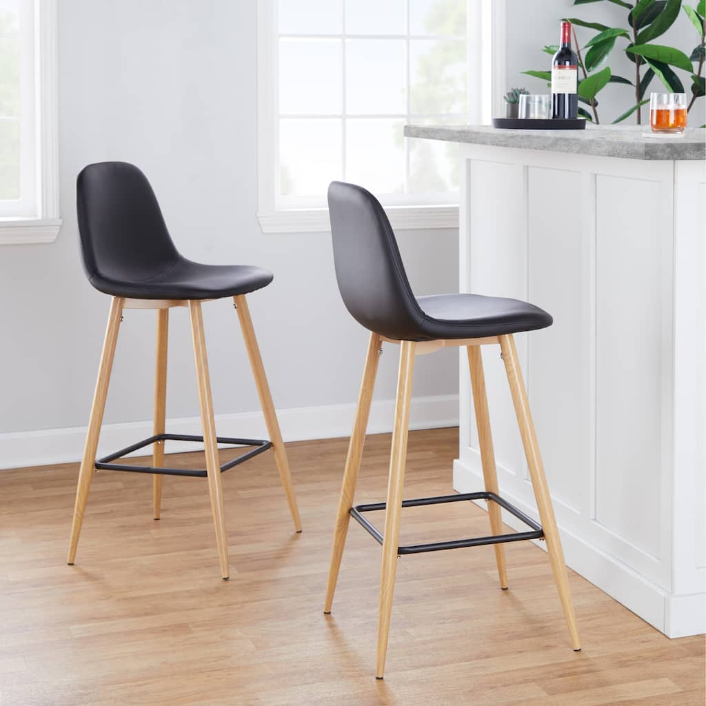 Carson Carrington Stone Natural Bar Stool - Set of 2