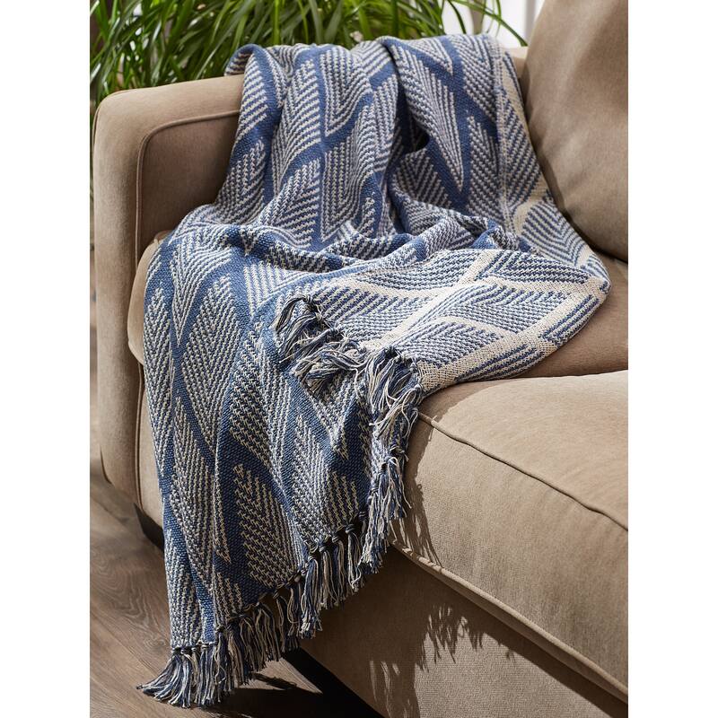 DII Natural Tone Multi Diamond Throw