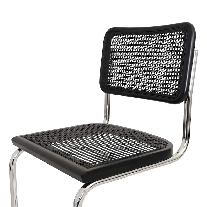 Breuer Chair Company Marcel Breuer Cesca Cane Cantilever Side Chair w/ Chrome Steel Frame (Various Wood & Cane Colors)