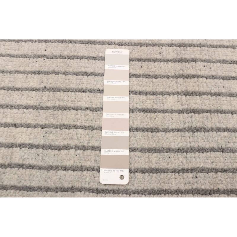 ECARPETGALLERY Hand-knotted Tangier Light Grey Wool Rug - 5'0 x 8'0