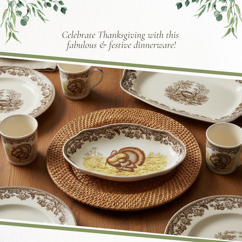 Spode Woodland Pickle Side Dish - 8.5 Inch