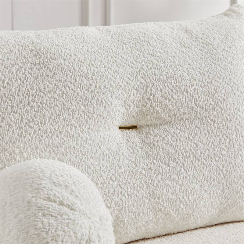 90'' Comfortable Sofa with 2 Cushions, 2 Ball Pillows, Two Sets