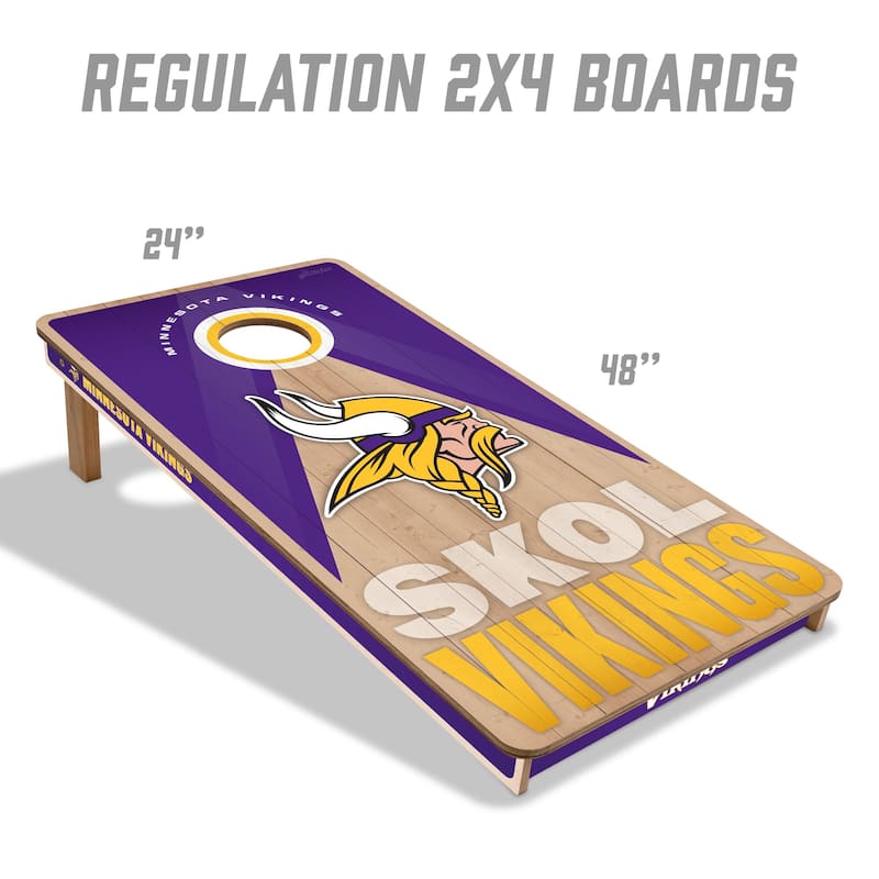 Minnesota Vikings NFL 2x4 Professional Cornhole Board Set
