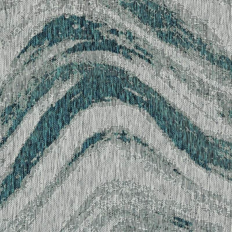 Cave Unique Abstract Weather Resistant Current & Stylish Outdoor Rug