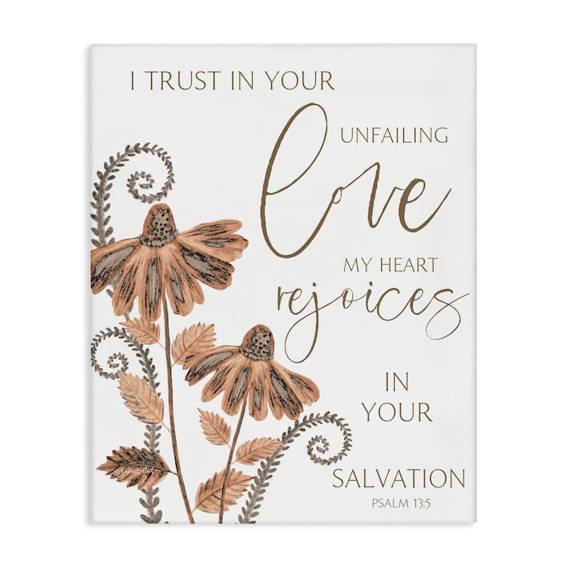 Stupell Trust In Your Unfailing Love Canvas Wall Art Design By Annie LaPoint - 30 x 40