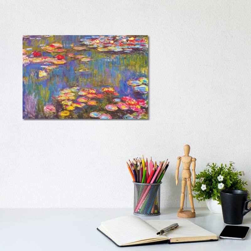 iCanvas 'Water Lilies, 1916' by Claude Monet Canvas Print - 8x12x0.75