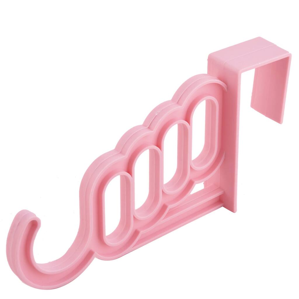 Household Over Door Wardrobe Clothes Coat Towel Bags Hook Hanger Pink - 6.9" x 3.5" x 1"(L*W*H)