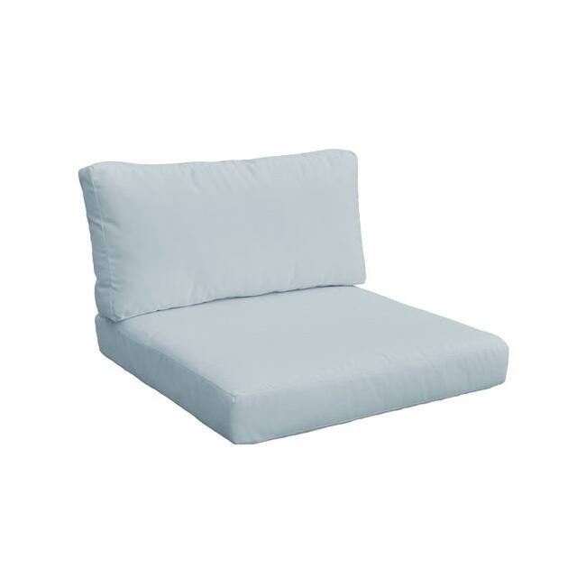 Solid Color Chair Cushion Cover Set for 4-inch Cushions (Covers Only) - Spa