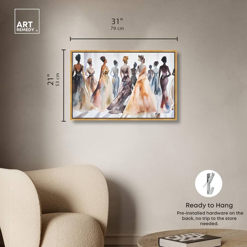 Model Lineup Canvas by Art Remedy