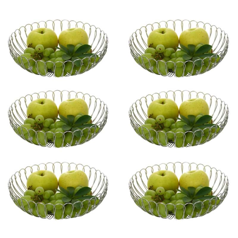 YBM Home Fruit Basket Bowl for Kitchen Counter and Pantry - 10 Inch - 6 Piece