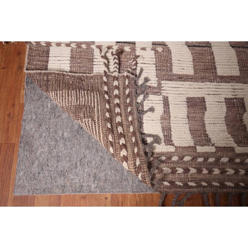 Moroccan Oriental Large Area Rug Handmade Wool Carpet - 11'8"x 16'2"