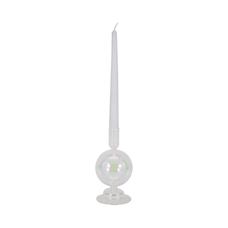 Glass Modern Bubble Taper Candle Holder