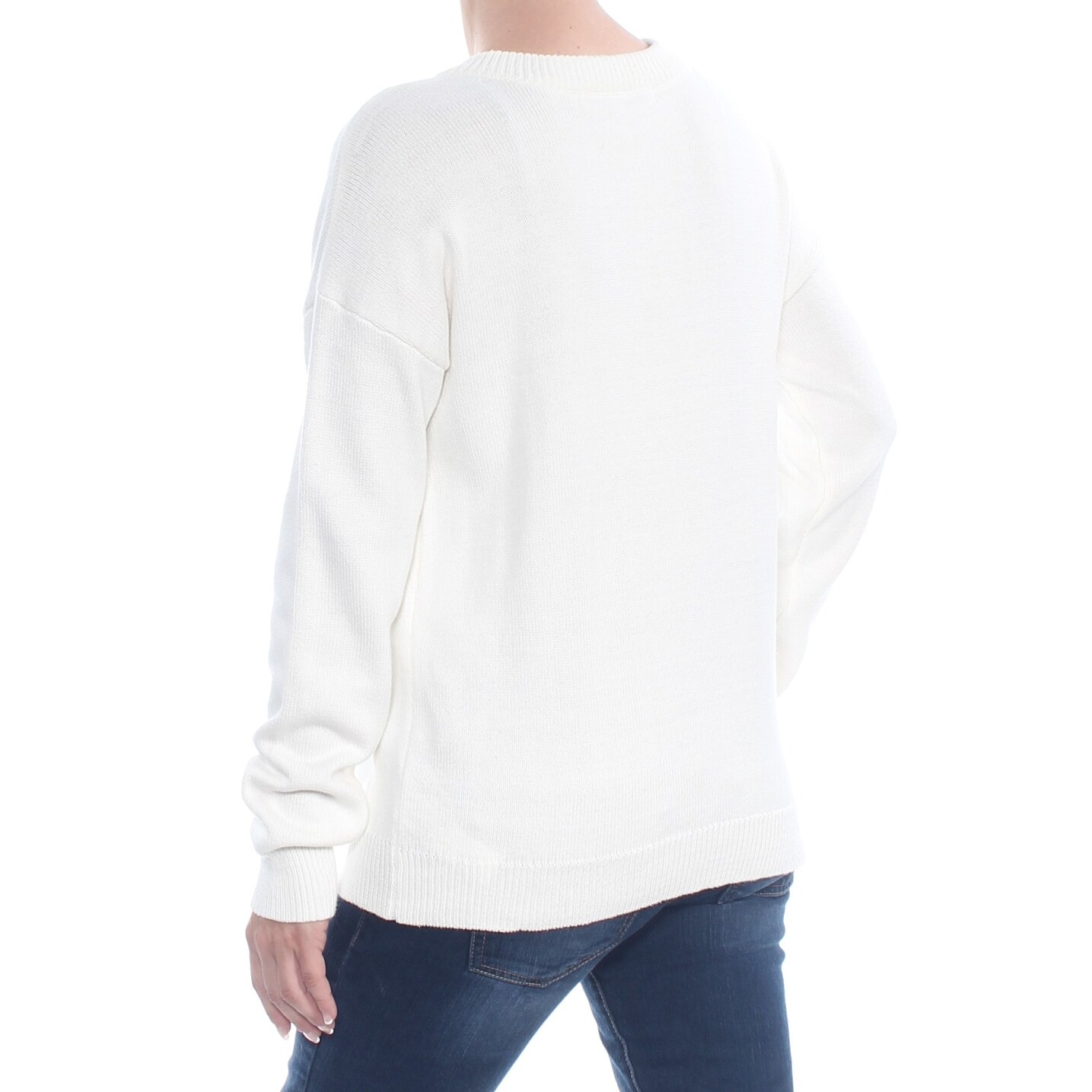 Shop English Factory Womens Ivory Palm Tree Heather Long Sleeve