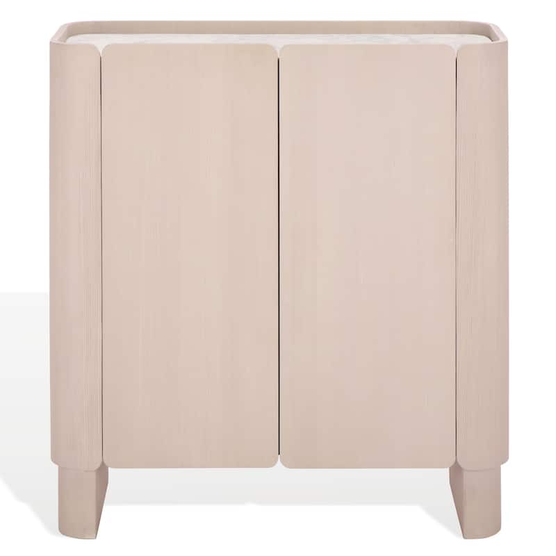 SAFAVIEH Couture Anabella Marble & Wood Bar Cabinet - 39"W x 14"D x 42"H