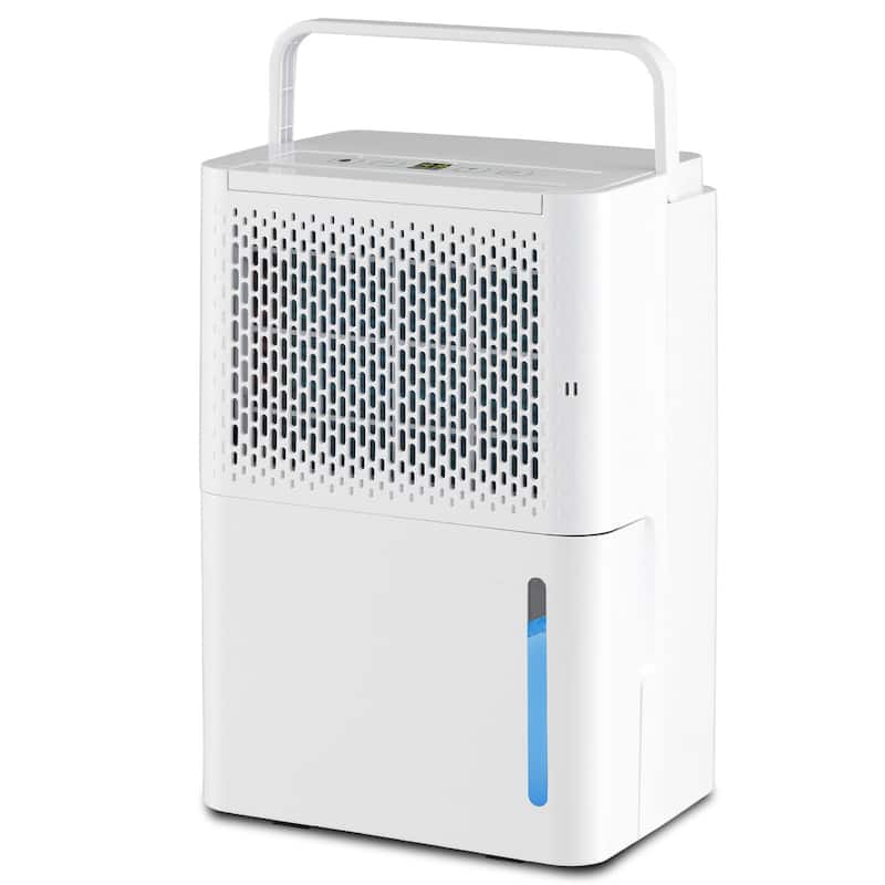 White ABS Dehumidifier 32 Pints with 3 Modes, Timer and Drain Hose - 10.5" x 8" x 16" (L x W x H)