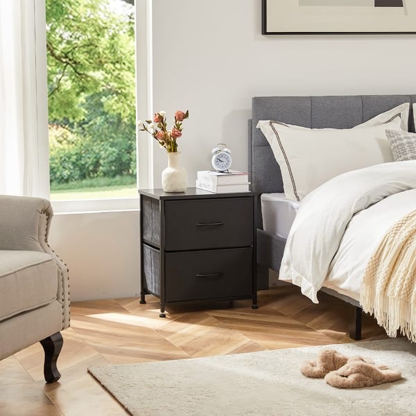 metal dresser set Set of 2 Dresser Chest of Drawers,Nightstand Bedside Table with Metal Frame  and Wood Top - Bed Bath & Beyond