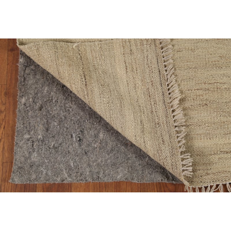Nomadic Hand-Woven Kilim Persian Vintage Rug Hand-Knotted Wool Carpet - 4'10"x 6'6"