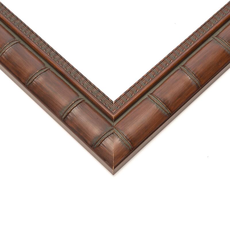 11x18 Brown Modern Bamboo Picture Frame - UV Acrylic, Foam Board Backing, Hanging Hardware